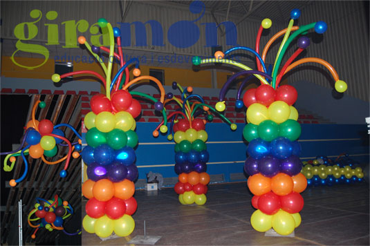 más y más manualidades: Aprende cómo hacer una columna de globos para  fiestas