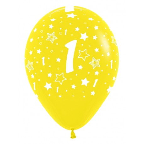Globos del número 1 de 12-30cm en globos con números para cumpleaños