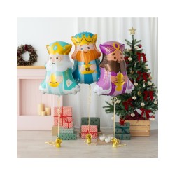 Globos tres reyes magos entrañables PACK