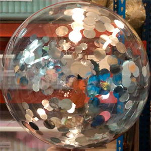 Como inflar un globo de color dentro de un globo transparente 😍 #ball